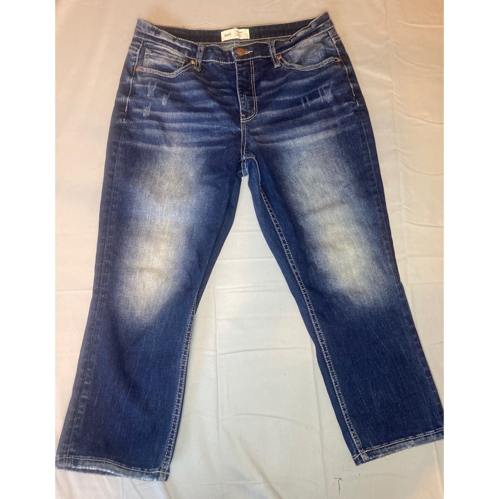 BKE Gabby Cropped Jeans Women's 29  Dark Blue High Rise Curvy Fit  Ankle